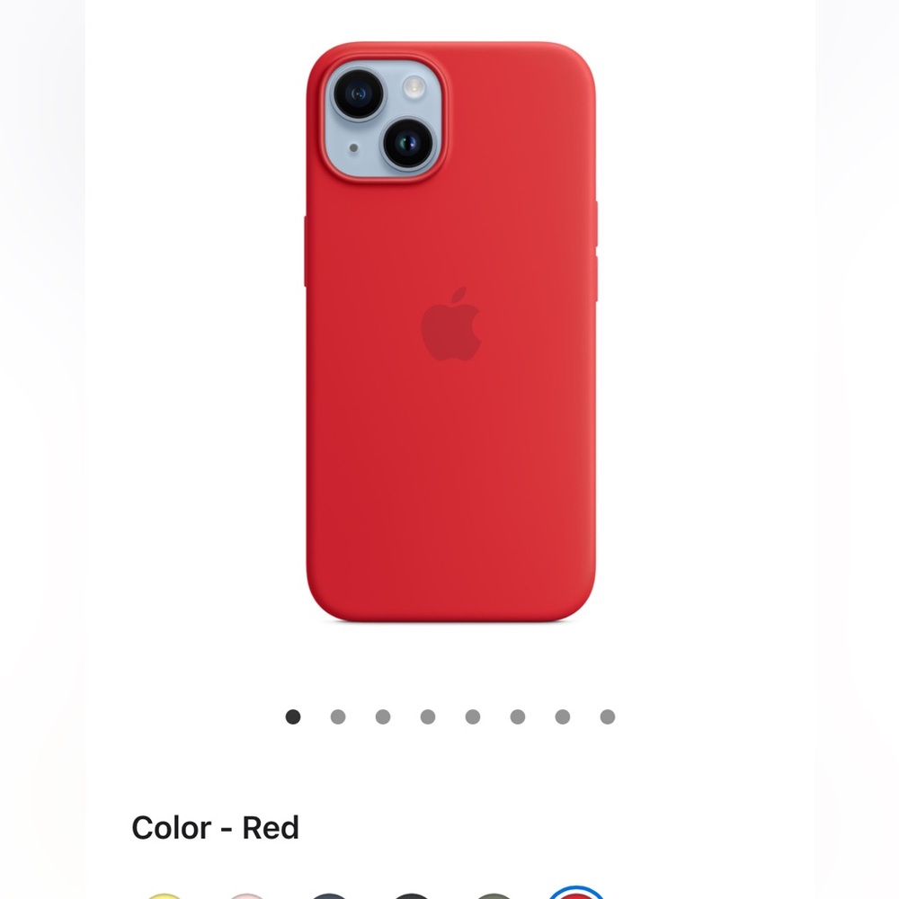 iPhone 14 Silicone Case with MagSafe - (PRODUCT)RED